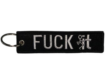 FK It Fully Embroidered Motorcycle Key Chains For Biker Bags Keys