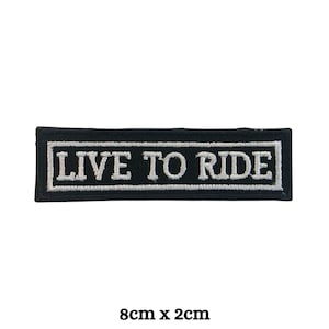 Live to Ride Biker Rider Badge Embroidered Iron on Sew on Patch zdjęcie 2