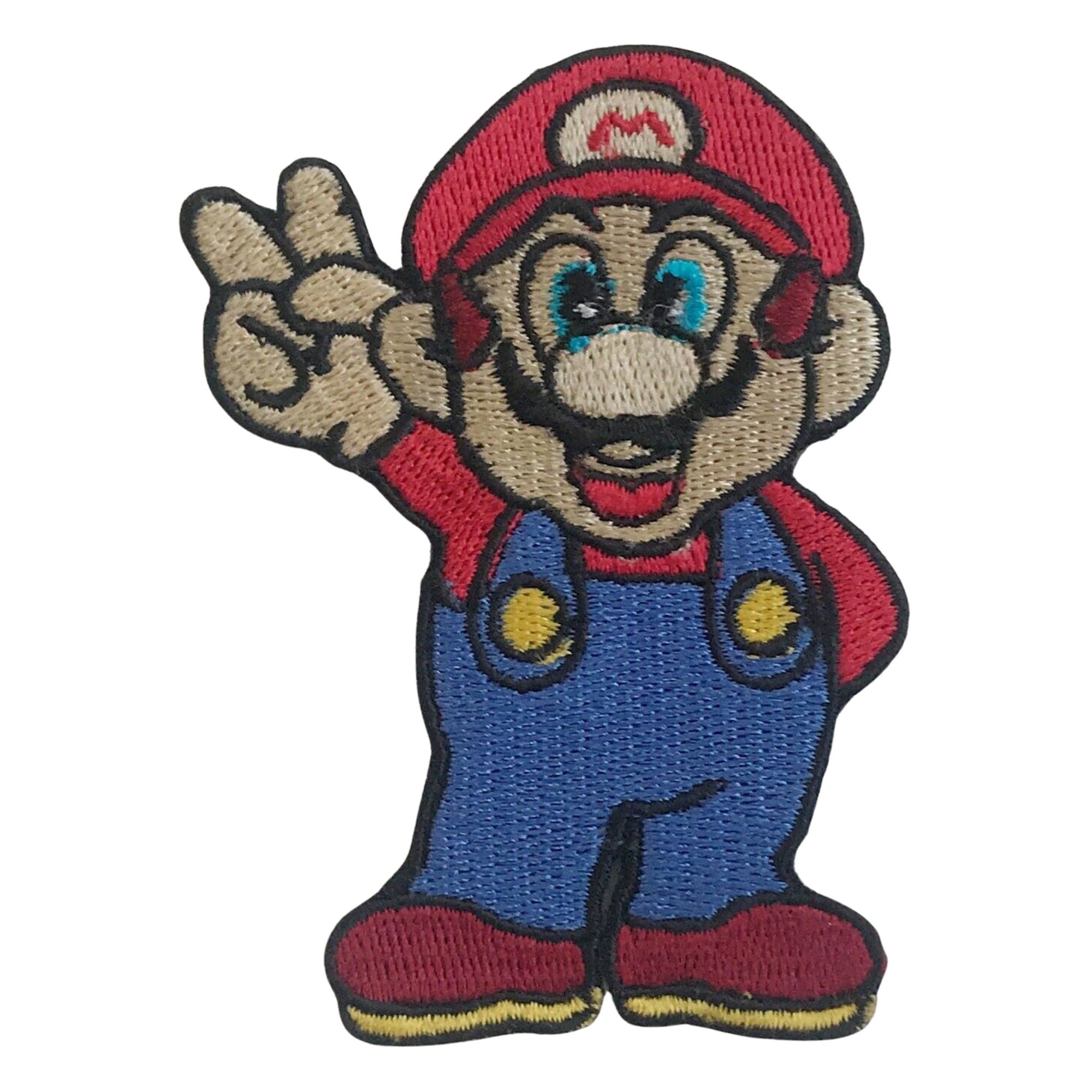 Iron on patches - mushroom Super Mario - red - 7.1x7.6cm - Application  badges