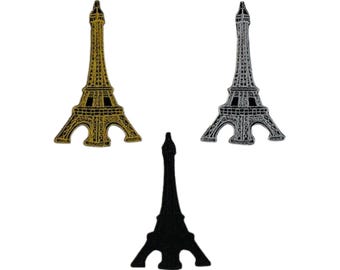 Paris Eiffel Tower Toy Iron On Patch Embroidered Sew On Applique Badge Clothing Bag Jacket Jeans