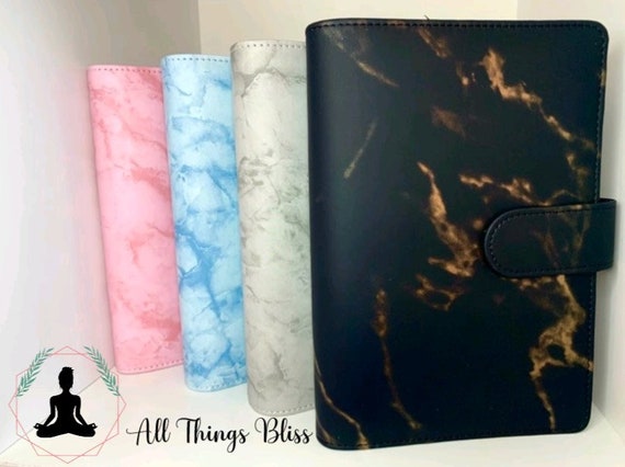 Stay Organized & Save Money: Marble A6 Budget Binder With 8 Cash