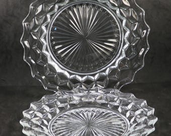 Set of 2, Fostoria, American, No. 2056, 9 1/2&quot; Dinner Plates (4 sets  of 2 available)