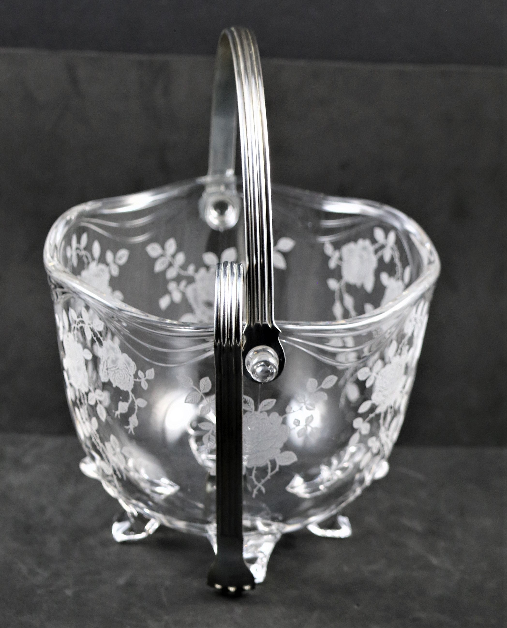 Fostoria Willowmere Etch No. 333 Footed Ice Bucket Made Etsy