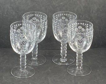 Fostoria, Manor Etch No. 286, Line No. 6003, 6 1/4", Water Goblet, made 1931-43