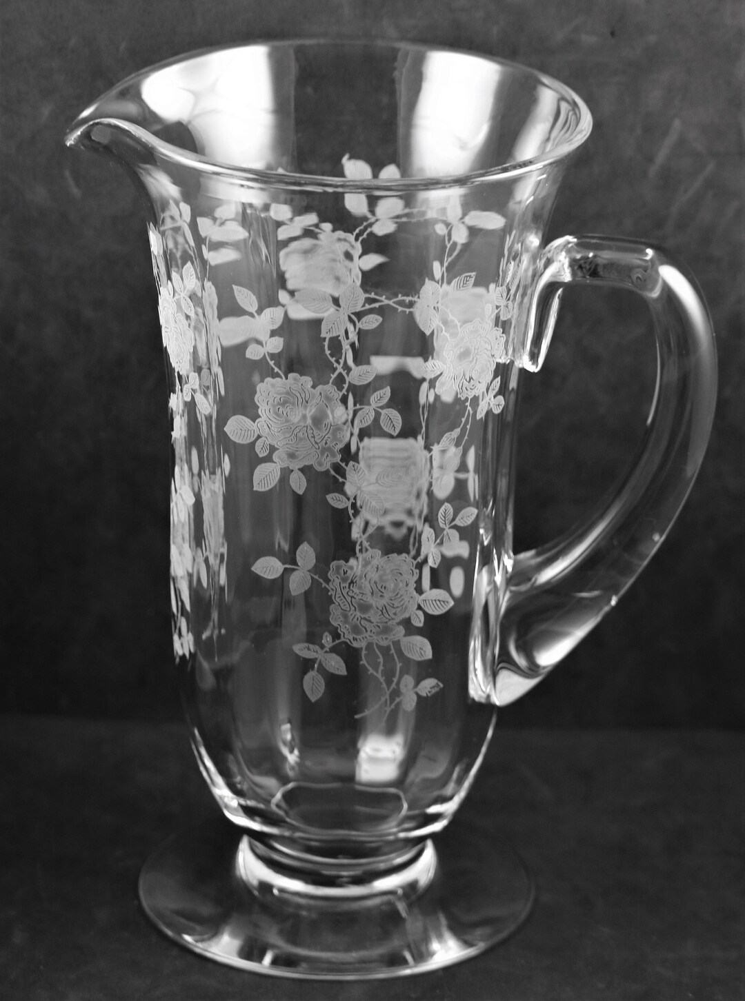 Fostoria, Willowmere, Etch No. 333, No. 5000, Footed 48 Oz. Pitcher, Made, 193868 Etsy