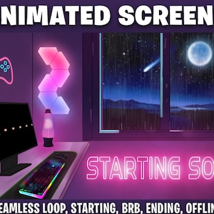 ANIMATED Gaming Room Screen Overlays For Twitch, Youtube, Facebook Stream
