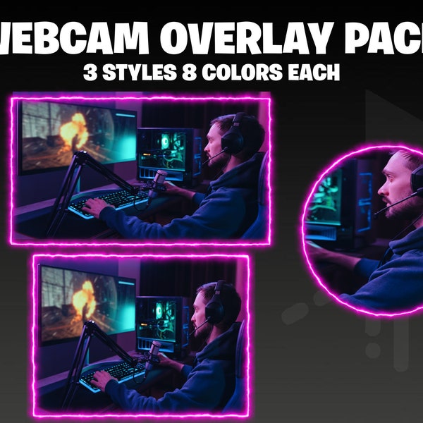 24 Animated Webcam Overlay Stream Pack