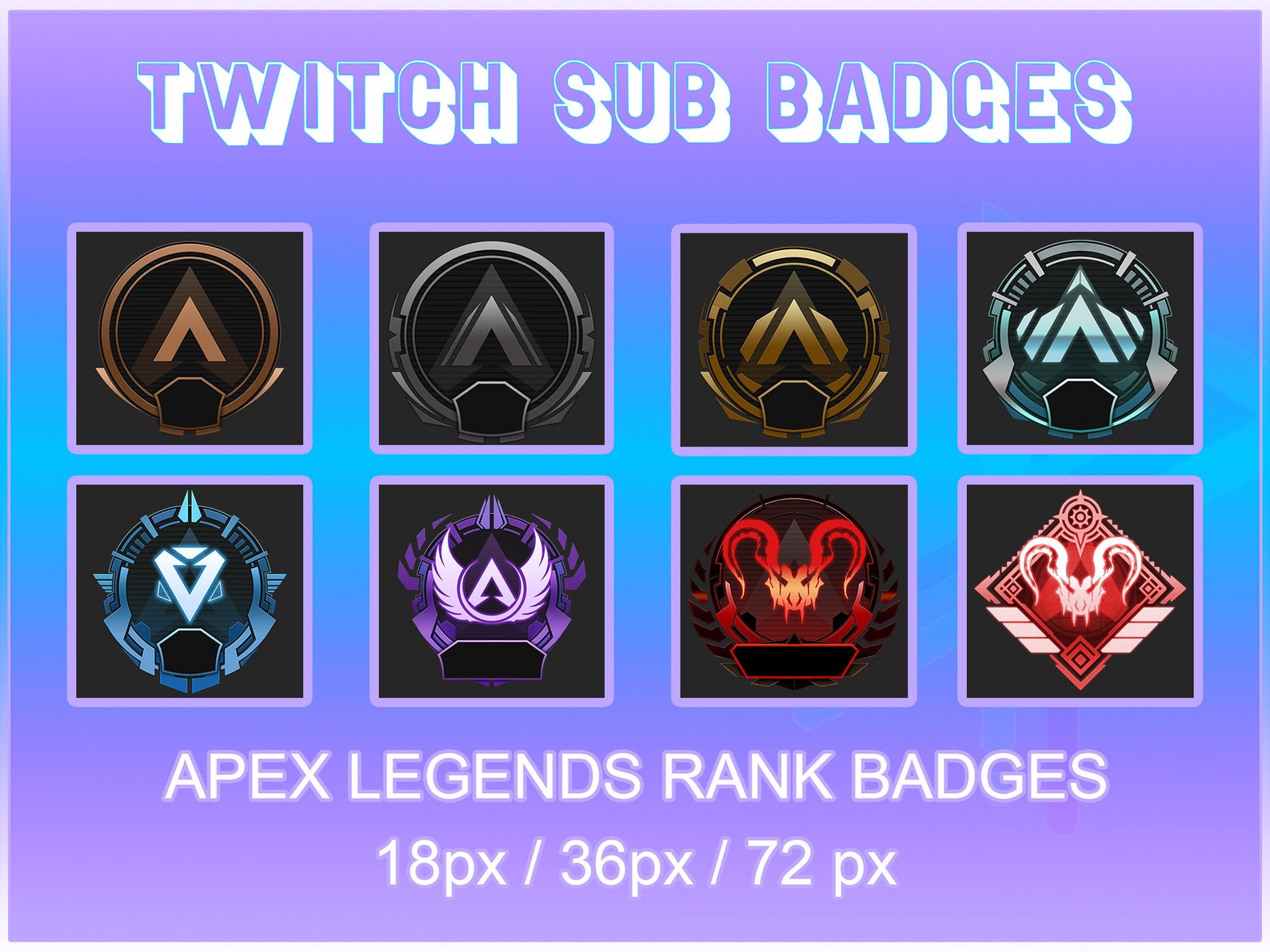 Apex Legends Rank Badges Twitch Sub Badges Etsy.de