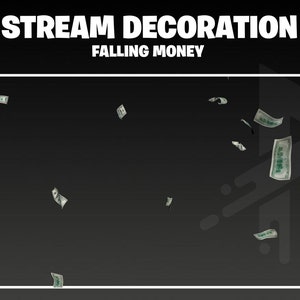 Animated Stream Decorations Falling Money Stream Overlay for Twitch, Vtuber, OBS Streamlabs, Twitch Alerts Donations, Tips, Cheers, Donos