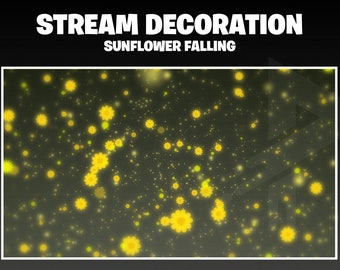 Decoraciones de transmisión animada Superposición de girasol Superposición de primavera para Twitch, Vtuber, OBS Streamlabs