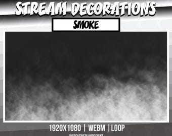 Decoración animada para streams: Superposición de humo navideña e invernal para Twitch, Vtuber, OBS y Streamlabs.