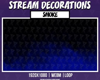 Decoraciones animadas para transmisiones en directo: Superposición de humo azul, superposición navideña de invierno para Twitch, Vtuber y OBS Streamlabs.