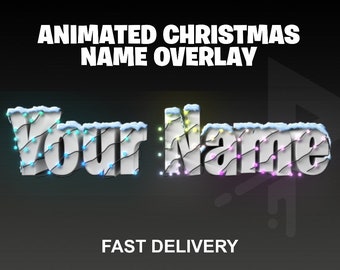Superposición de nombres navideños animados personalizados / OBS, Streamlabs, Twitch, Youtube, Tiktok