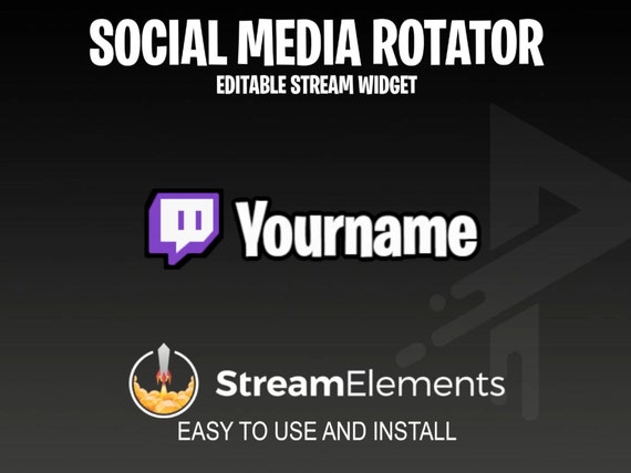 Custom Stream Elements Rotating Social Media Loop Overlay for OBS
