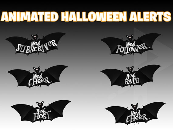ANIMATED Bat Halloween Twitch Alerts for OBS Studio & Streamlabs, Streamelements, Youtube and Facebook