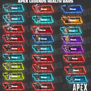 Custom Apex Legends Health Bar Overlays For Streaming, YouTube Twitch, OBS & StreamlabsOBS