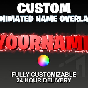 Custom Animated Name Overlay | OBS, Streamlabs, Twitch, Youtube, Tiktok