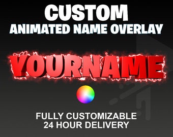 Custom Animated Name Overlay | OBS, Streamlabs, Twitch, Youtube, Tiktok