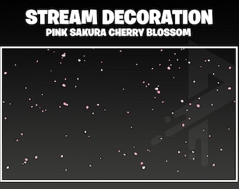 Pink Sakura Cherry Blossom Falling Stream Overlay (Webm File)