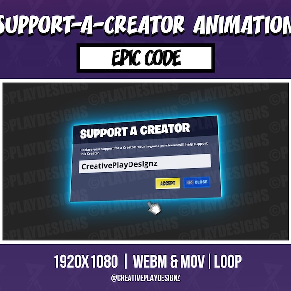 Support a Creator Epic Animation | Twitch, YouTube & Gaming Overlay