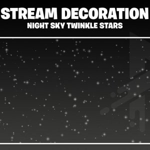 アニメーション ストリーム デコレーション 夜空 きらめく星 輝き ストリーム オーバーレイ (Twitch、Vtuber、OBS Streamlabs 用)