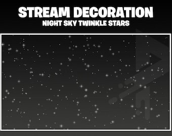 Superposición animada de transmisión de estrellas centelleantes en el cielo nocturno (archivo Webm)