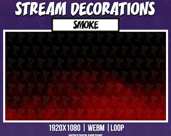 Decoraciones animadas para transmisiones en directo: Superposición de humo rojo, superposición navideña de invierno para Twitch, Vtuber y OBS Streamlabs.