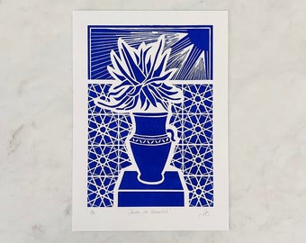 Moroccan Inspired A4 Print - “Jardin de Marrakech” - Modern Wall Art, Kitchen and Home Decor, Gift Idea, Botanical, Marrakech, Morocco