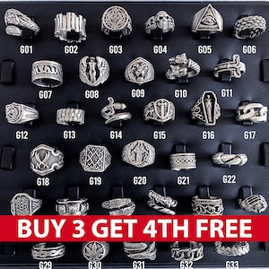 Man Ring, Silver Band, Unisex boho ring, hippi ring, Gothic rings, Ring Mens Statement Ring ADJUSTABLE Boho chunky ring,BUY 3 get 4th FREE