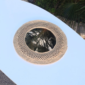 Raffia mirror, wall decoration, boho decoration