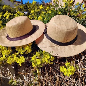 Woven raffia hat