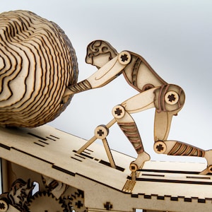 DIGITAL FILE - Sisyphus Automata - Kinetic Sculpture - Laser Cutter Files - Instructions Included
