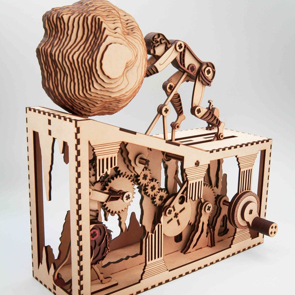 Sisyphus Automata - Kinetic Sculpture - Laser Cut Files - SVG Files - Glowforge - Beamo - K40 etc - Digital SVG File