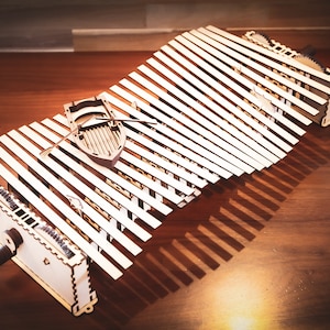 DIGITAL FILE - Kinetic Wave Automata - Moving Sculpture - Laser Cutter Files - Instructions included