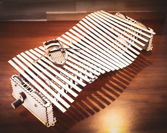 DIGITAL FILE - Kinetic Wave Automata - Moving Sculpture - Laser Cutter Files - Instructions included