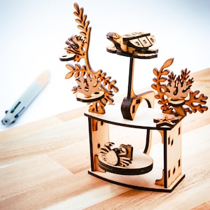 DIGITALE DATEI - Balance Schildkröte - Laser Cut Dateien Anleitung enthalten