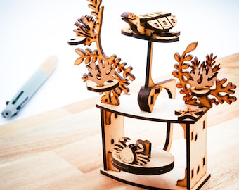 DIGITAL FILE - Balance Turtle - Laser Cut files Instructions Included