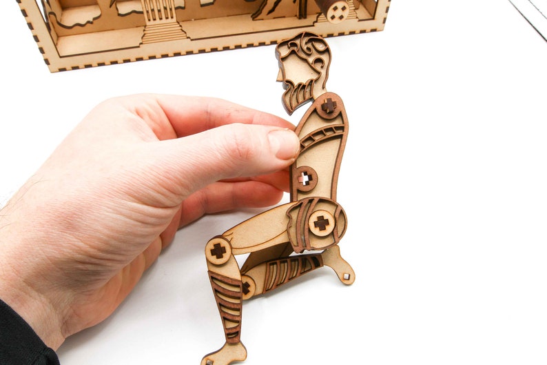 Sisyphus Automata Sculpture Laser Cut Files SVG Etsy