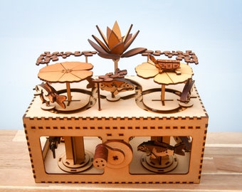 Pond Automata Moving Kinetic Sculpture: Laser Cut Files (Digital Download)