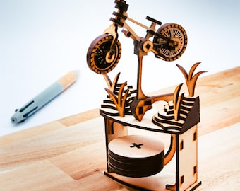 Digital File - BMX - Swinging Desk Toy - Balance Toy - Laser Cut files Instructions Included