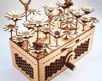 DIGITAL FILE - Flower Automata Kinetic Model Bees and Butterflies