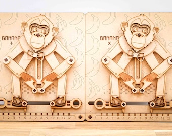 Laser Cut Mechanical Math Monkey: Calculator Plans (Digital File)
