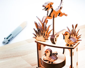 Digital File - Dog - Swinging Desk Toy - Balance Toy - Laser Cut files Instructions Included