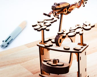 DIGITAL FILE - Balance FROG - Laser Cut desk toy files Instructions Included