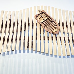 DIGITAL FILE - Kinetic Wave Automata - Moving Sculpture - Laser Cutter Files - Instructions included