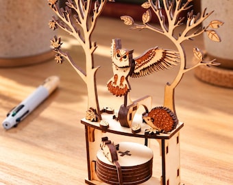 Digital File - Owl - Swinging Desk Toy - Laser Cut files Instructions Included