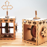 DIGITAL FILE - Push up Automata - Moving Sculpture - Laser Cutter Files ...