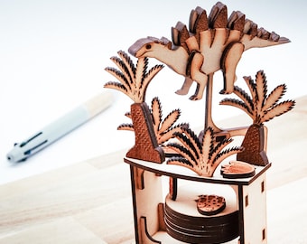 Digital File - Stegosaurus - Swinging Desk Toy - Balance Toy - Dinosaur - Laser Cut files Instructions Included