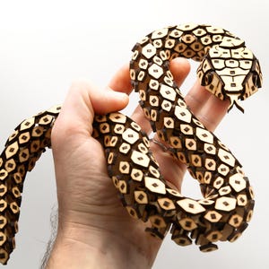 DIGITAAL BESTAND - Snake Automata en ontsnapte slang - Lees eerst de beschrijving voor de snijafmetingen - Lasersnijbestanden - Instructies inbegrepen