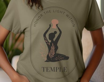 The Body Is a Temple Yoga Shirt | Spiritual Boho Meditation Tee | Mindfulness Gift
